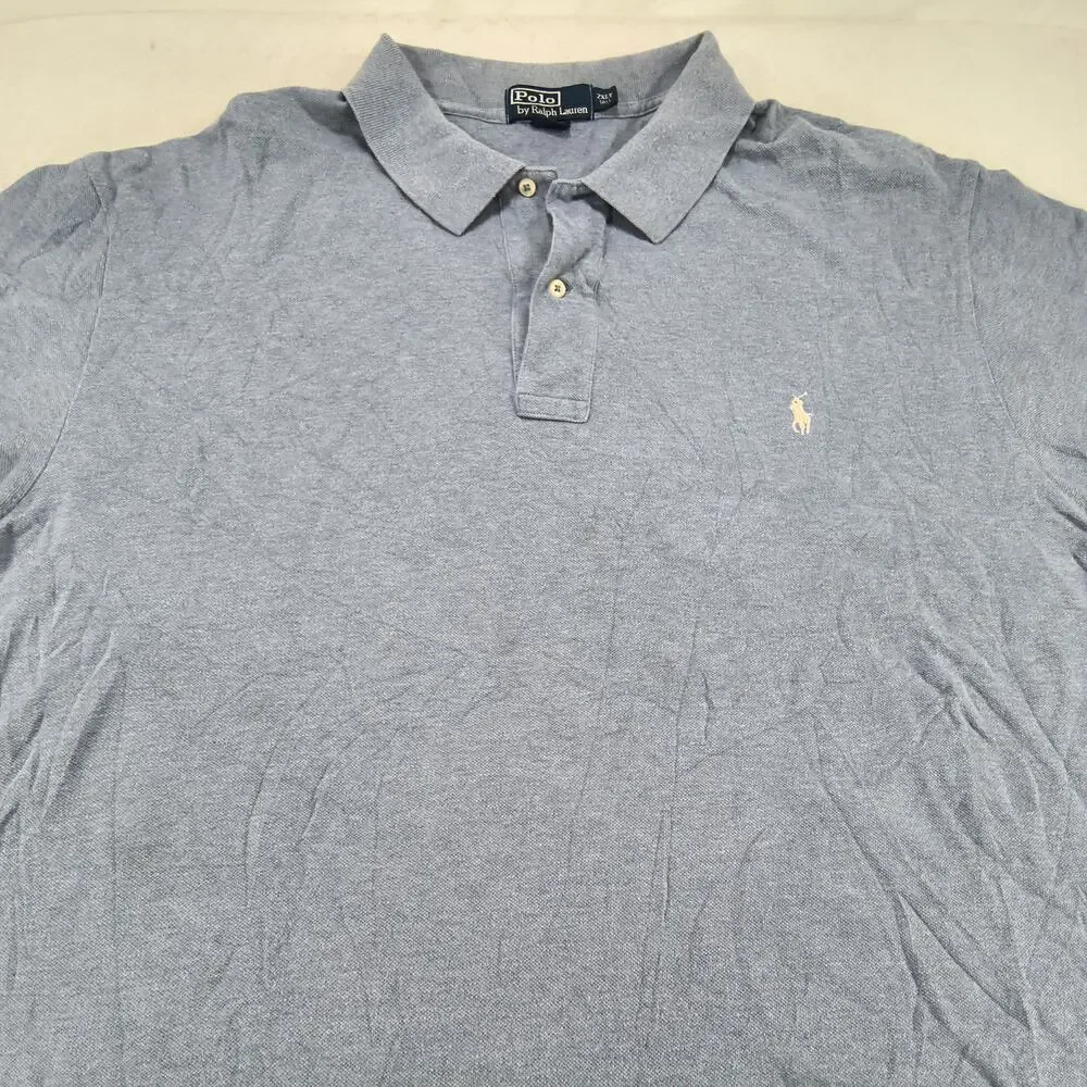 Polo by Ralph Lauren Short Sleeve Collared Polo Shirt Mens Size 2XLT Blue White